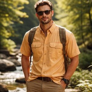 Guide’s Choice Men’s Outdoor Lightweight Button Down Shirt Large